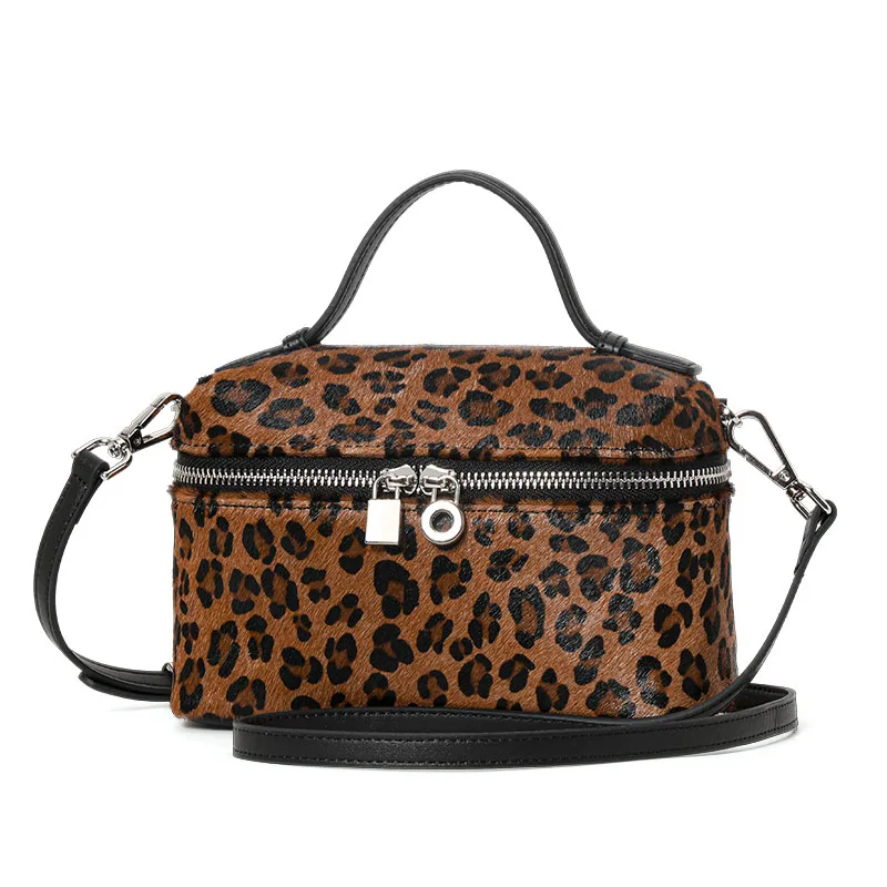 Aidrani Borsa a tracolla da donna in vera pelle fashion leopard print design borsa in pelle bovina
