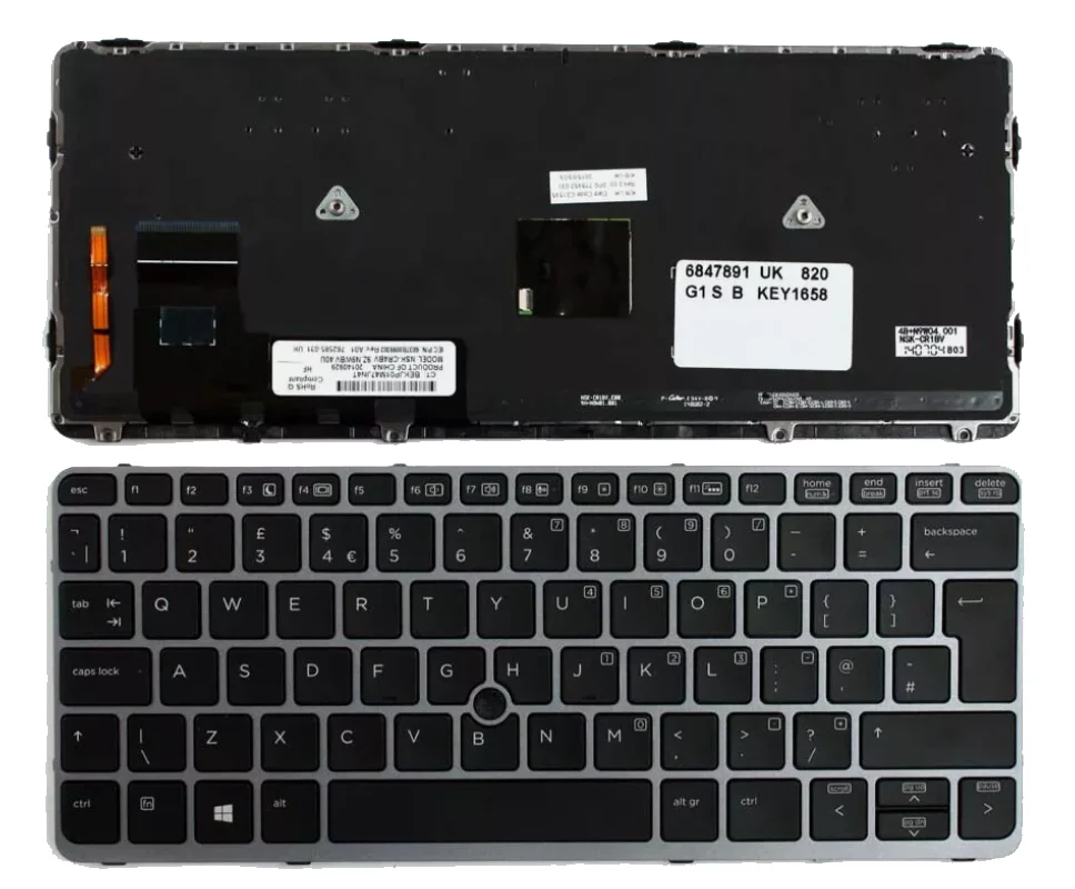 

762585-031 New For Elitebook 720 820 725 G1 G2 Backlit keyboard UK