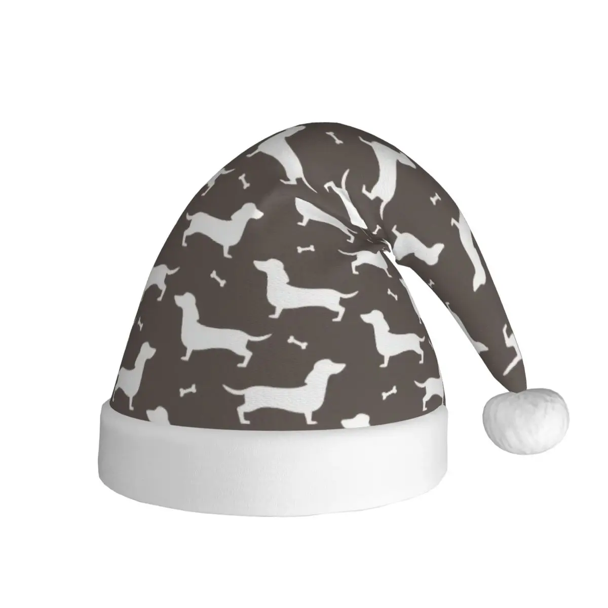 Retro Dog Christmas Hats for Adult Men Women Animal Cartoon Santa Hat Cap Xmas Gifts