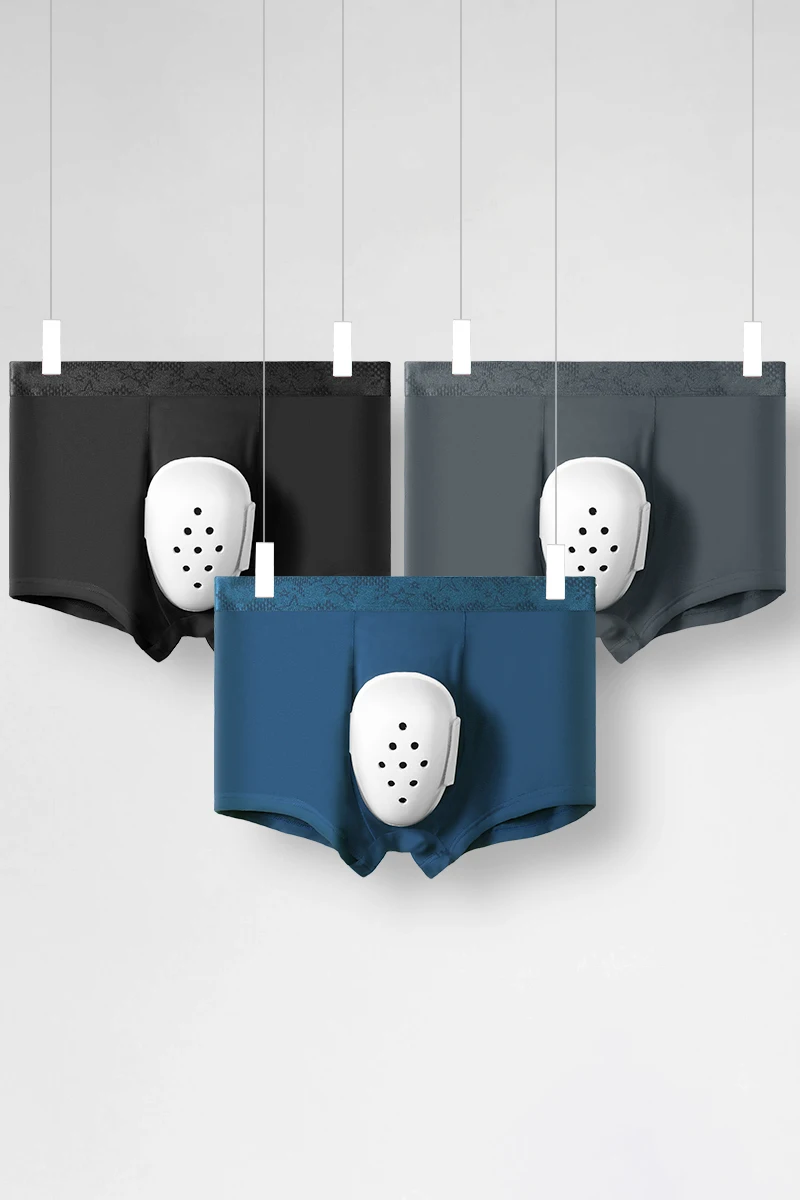 

Post - circumcision underwear for adult men. Anti - friction boxer shorts for special care. Protective cover for post - phimosis