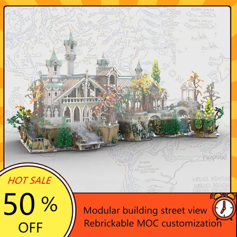 

4481 шт., удлинитель, горная база, модульная MOC, креативная модель с видом на улицу, пазлы на заказ, архитектура, сделай сам, сборная модель, игрушки, подарки