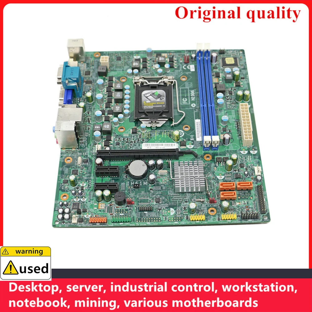 

Used 100% Tested For Lenovo M4350t IH61M 1.0 LGA 1155 DDR3 16G USB2.0 PCI-E 2.0 Motherboard Replacement Mainboard