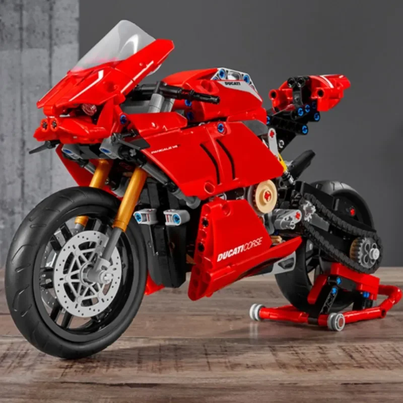 LEGP Technical Panigale V4 R Motorbike Model 42107 Building Blocks Kit Superbike Toys Christmas Gifts For Boys Adults Decoration