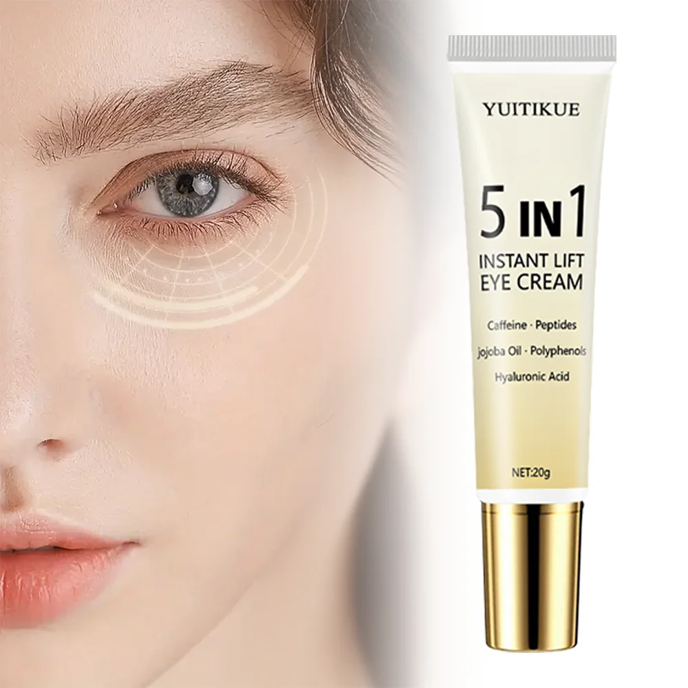 كريم العين YUITIKUE 5 في 1 للرفع الفوري - أكياس عين ناعمة لمدة دقيقة، ثابتة ومرطبة، غير دهنية سريعة الامتصاص مع ببتيدات الكافيين #5