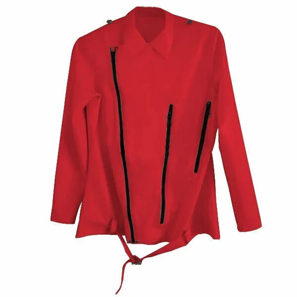 

100% Latex Rubber Red Sexy Sport Hoodie Top - S-XXL for Masquerade Party Halloween costume party