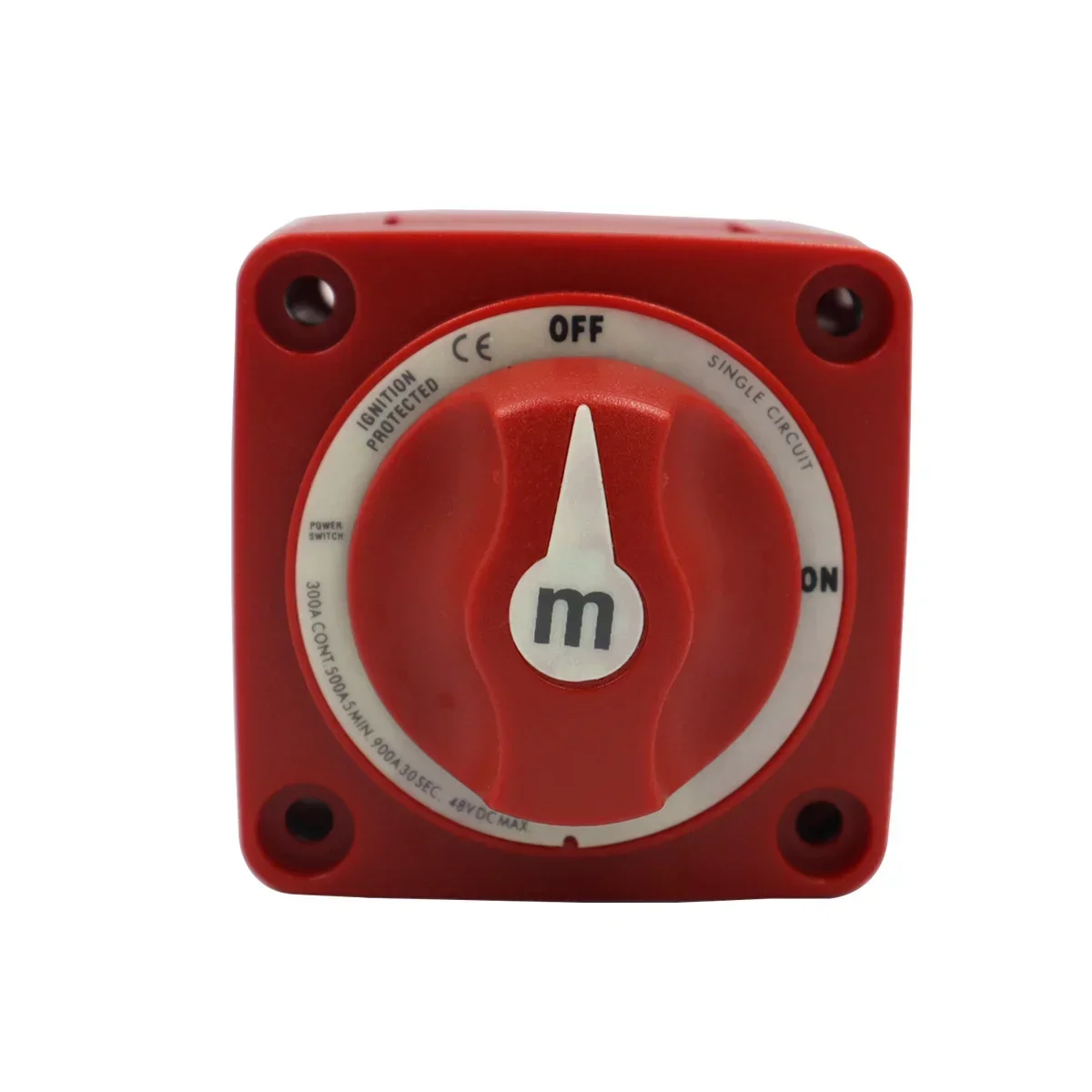 Red 2 Position Battery Mass Switch Waterproof Cut Single Dual M-Series Marine Boat 12-48V 100-300A Isolator Disconnect Rotary