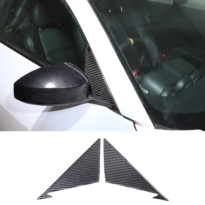 

For 2003-2006 Nissan 350Z soft carbon fiber car styling car A-pillar triangle decoration sticker car protection accessories