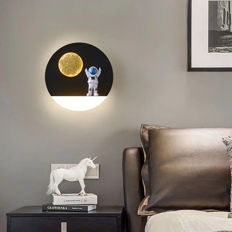 

Astronaut Modern Wall Lights Reading Living Room Bedroom Wall Lamps Bedside Luster Indoor Black White Nordic LED Sconce Decorate