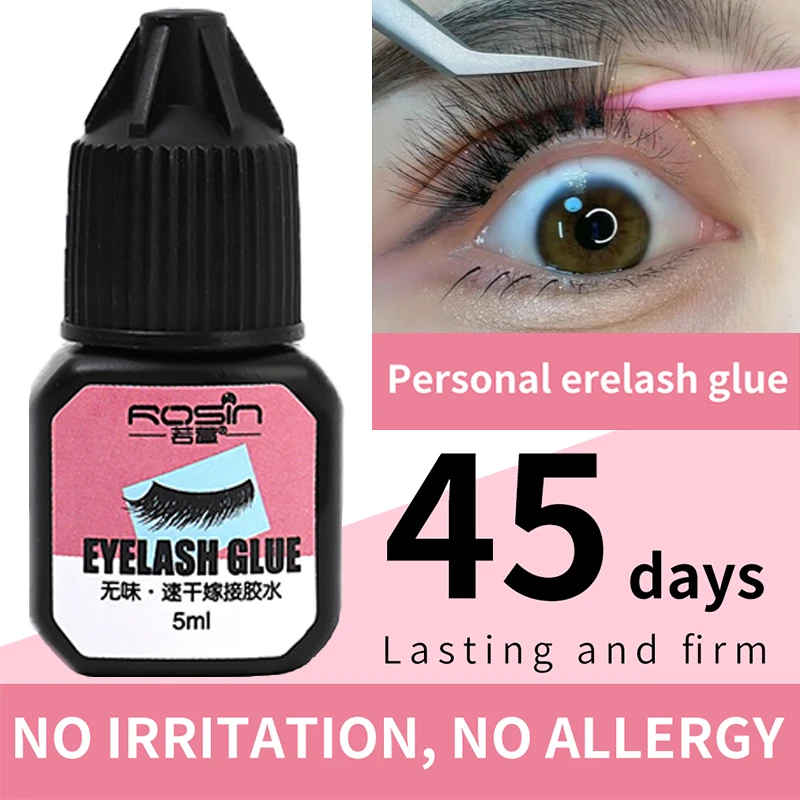5ml czarny klej do przedłużania rzęs wodoodporny trwały bez podrażnień półtrwały silny DIY szczepienie kleje do rzęs narzędzie kosmetyczne