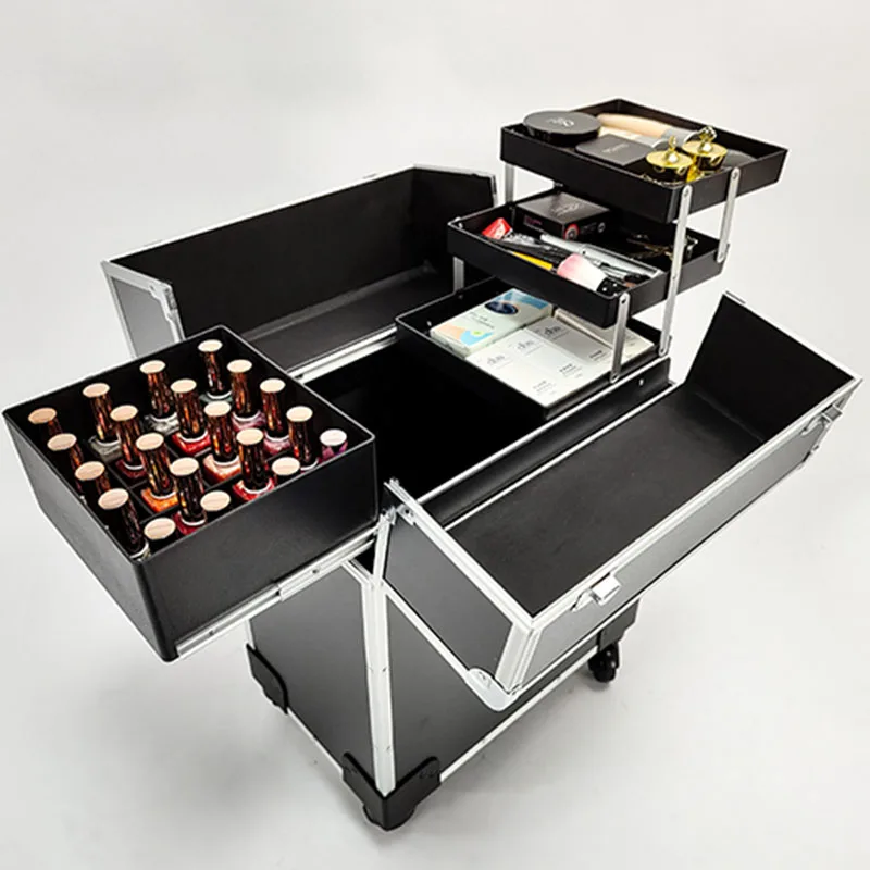 Professional Beauty Manicure Makeup Suitcases Multifunctional Travel Suitcases With Wheels Luggage Large Capacity Trolley Box