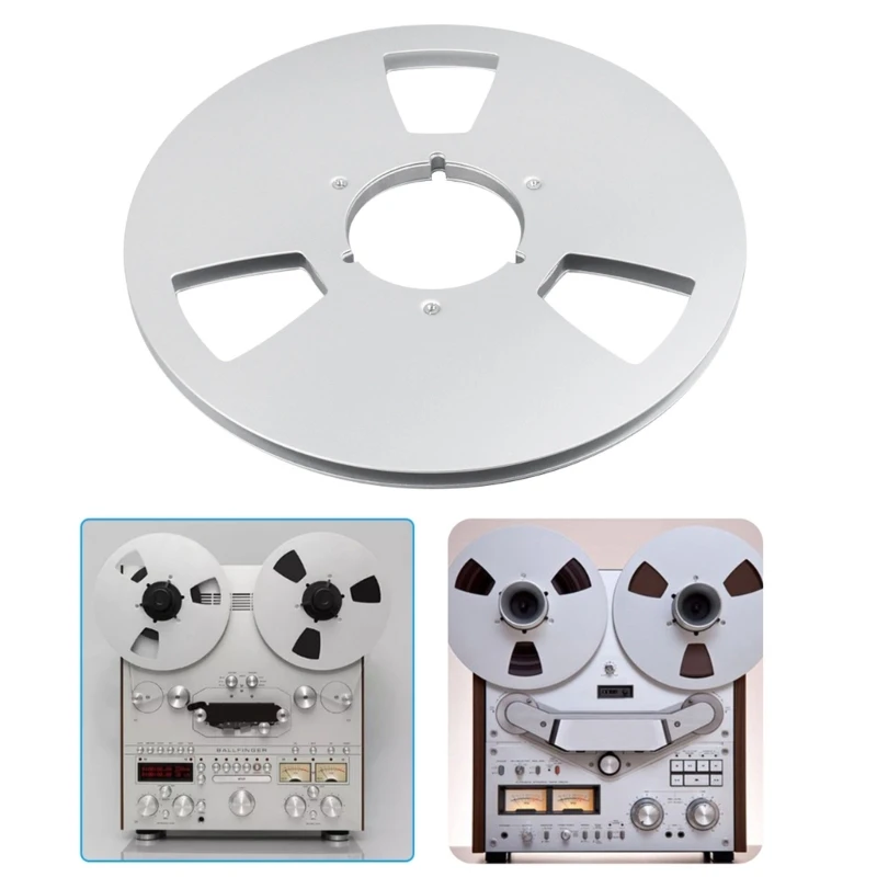 

Aluminum Alloy 1/4inch 10inch Empty Reel for Reel to Reel Tape Recorders 3 Hole Takeup Reel for Open Reel Sound Deck 896C