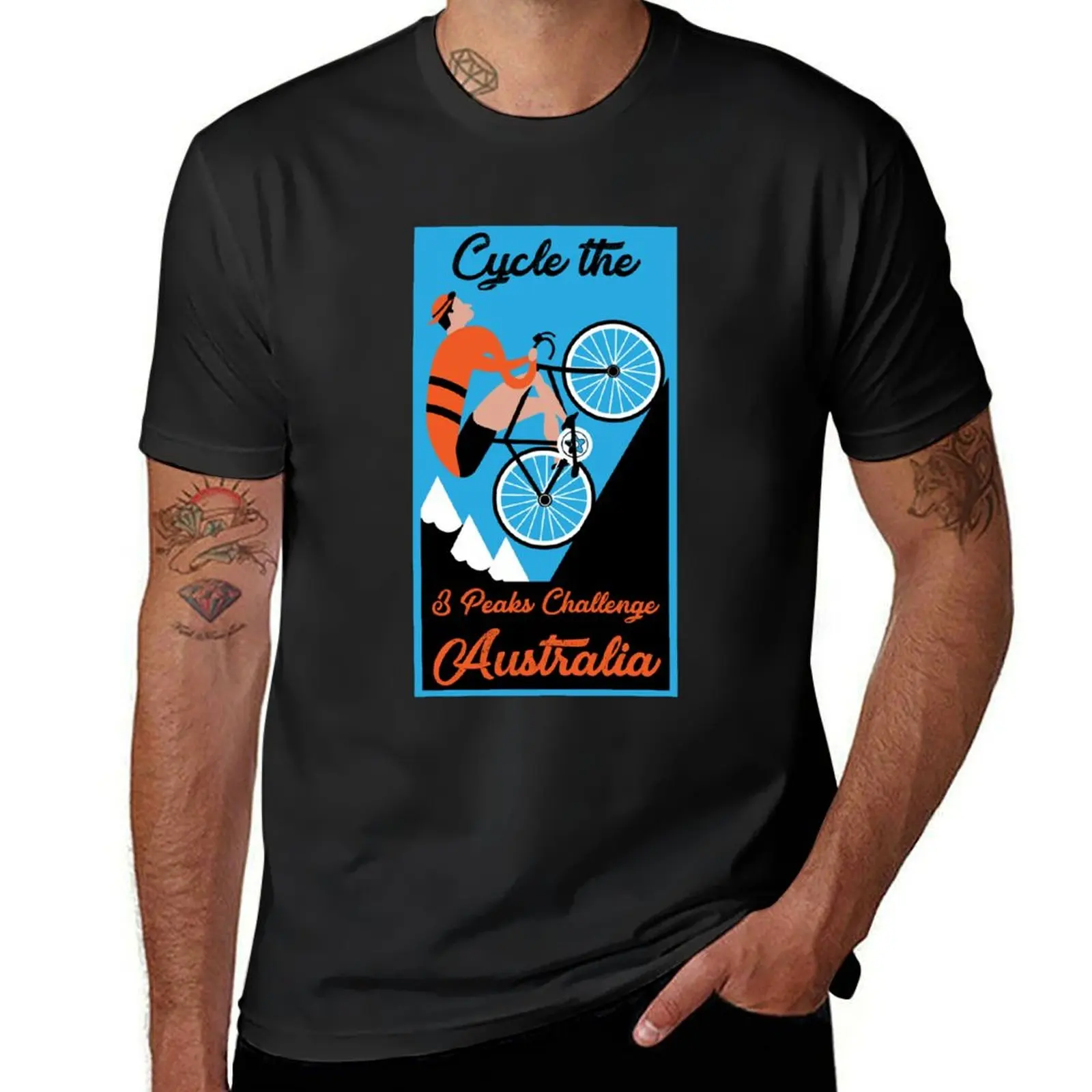 3 Pieken Dagen Australië Extreem Wielrennen Sport Uithoudingsvermogen Fietsen Fitness T-Shirt Jongens Blanken Effen Heren Kampioen T-Shirts