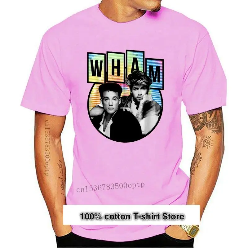 New Wham George Michael Womens T Shirt Retro Photo 80s Pop Music Concert Tour Merch