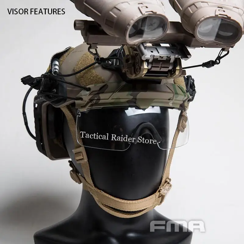 FMA Gafas tácticas antivaho tipo split para casco con lentes - imagen 2