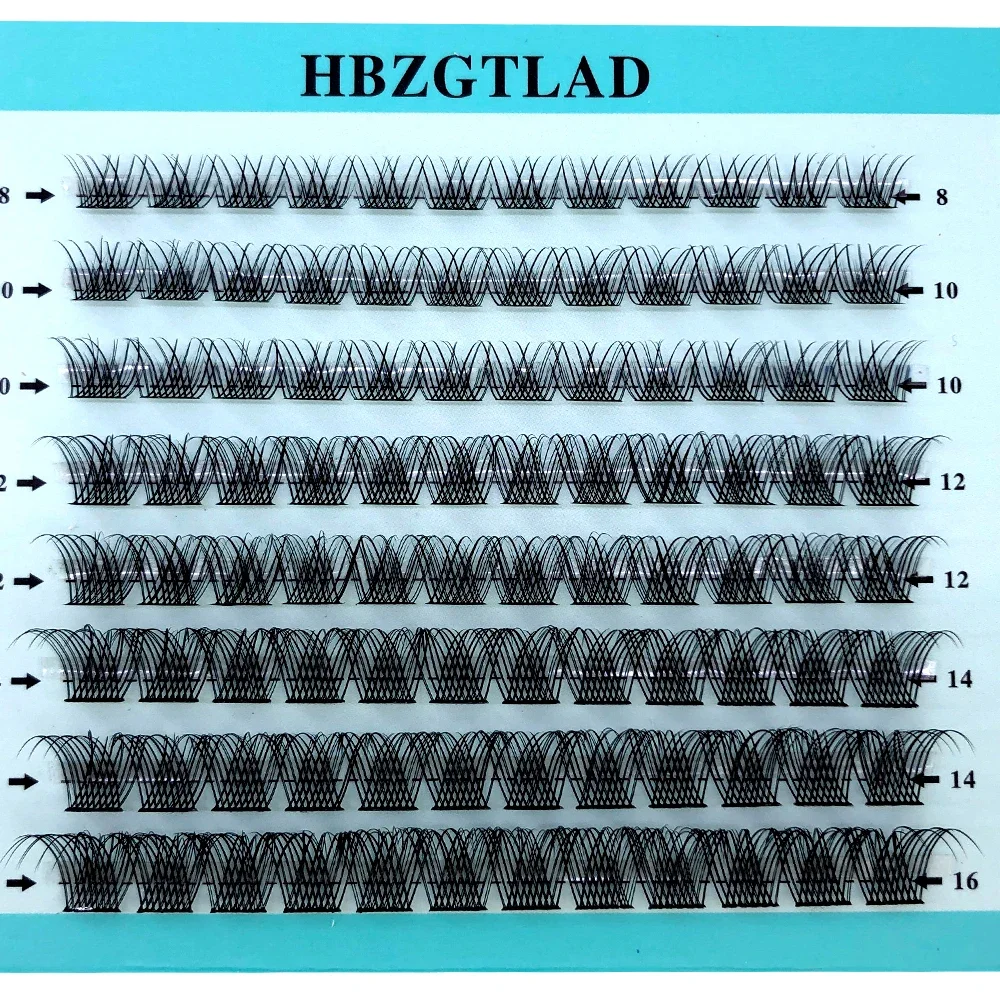 Mischen Sie 3D Fluffy Single Cluster Falsche Wimpern, vorgefertigte Volumenfächer, einzelne Wimpern, segmentierte natürliche gefälschte Wimpern für die Augenverlängerung