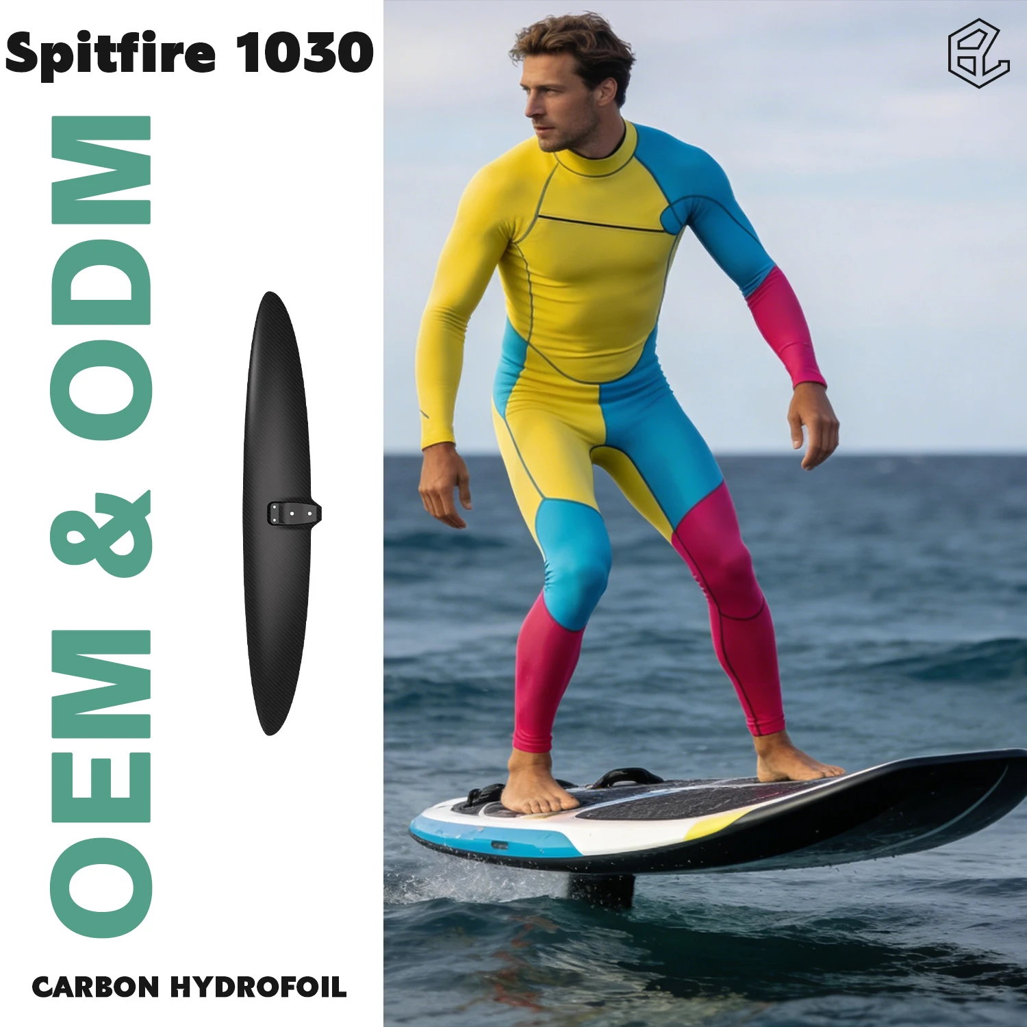 Spitfire 1030 Carbon Hydrofoil Wing For Surf SUP Water Sports Men Expert Level