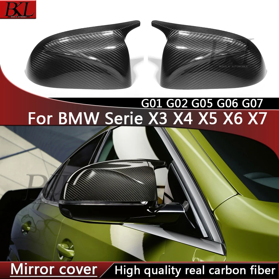 

For BMW X3 X4 X5 X6 X7 series G01 G02 G05 G06 G07 Carbon fiber rearview mirror cover upgrade for reversing rearview mirrors