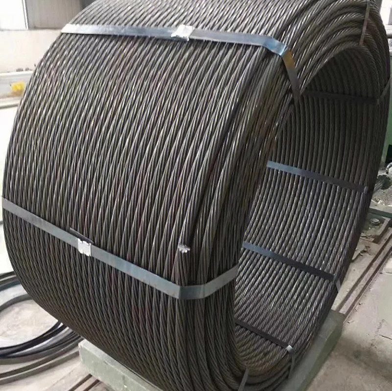 China Manufacturer Steel Core Stranded Wire Pc Steel Wire Galvanized Strand Round Steel Wire Rope
