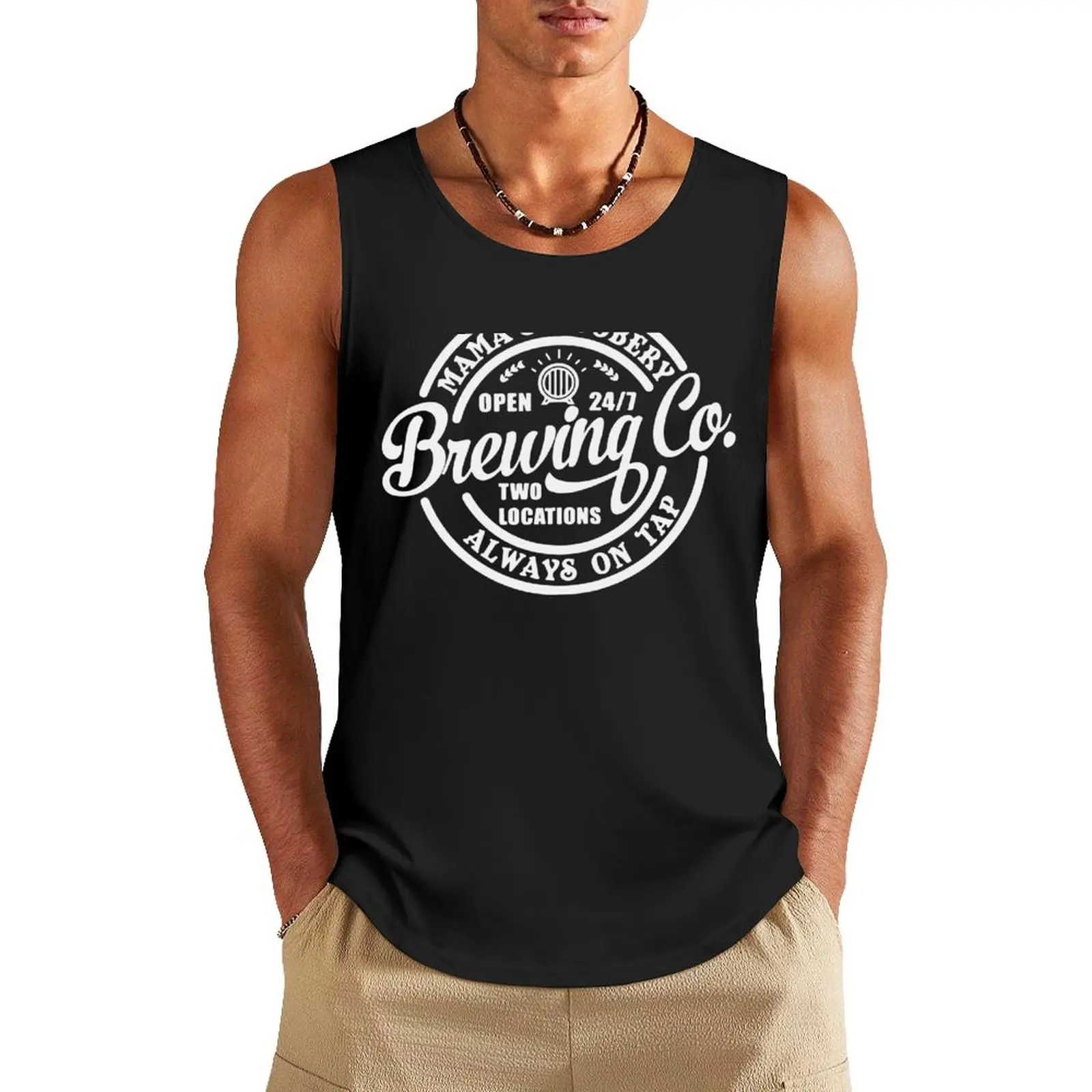 Mama's Boobery Brewing Co,Moms Christmas,Drinking Funny Tank Top training weight vest sleeveless t-shirts for men