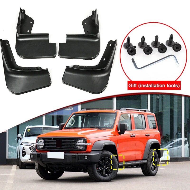 Car Styling For GWM Great Wall Tank 300 2022 2023ABS Car Mud Flaps Splash Guard Mudguards MudFlaps Front Rear Fender Accessories