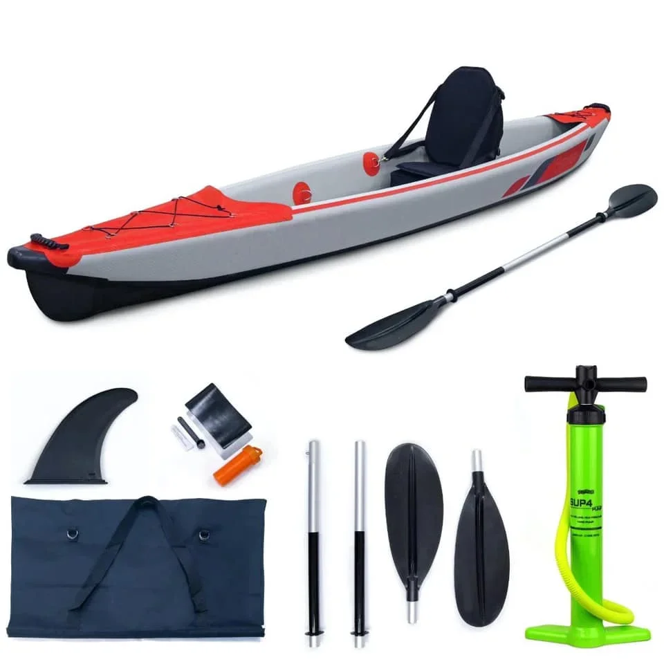 FOR 2 Person Drop Stitch Fishing Board Sup Canoe Rowing Boat Inflatable Kayak With Accessories