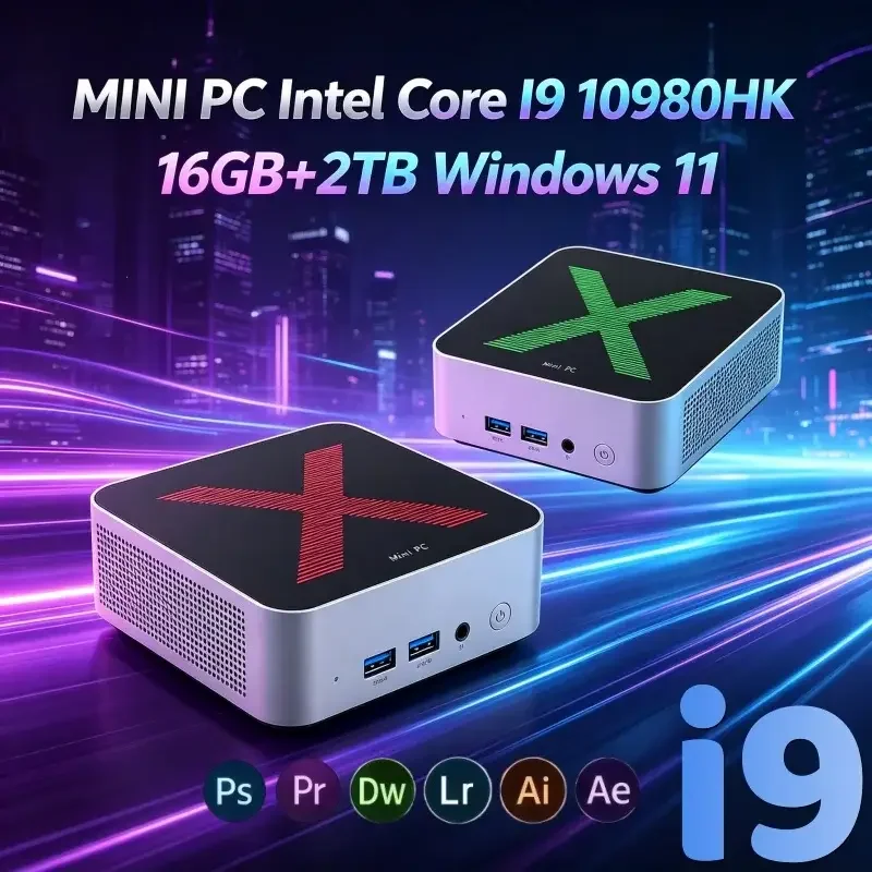 2026 New Mini PC Intel I9-10980HK Windows 11 Gaming Mini Computer 16GB/32GB RAM 1TB SSD WiFi6 BT5.2 4K Office Desktop Mini PC