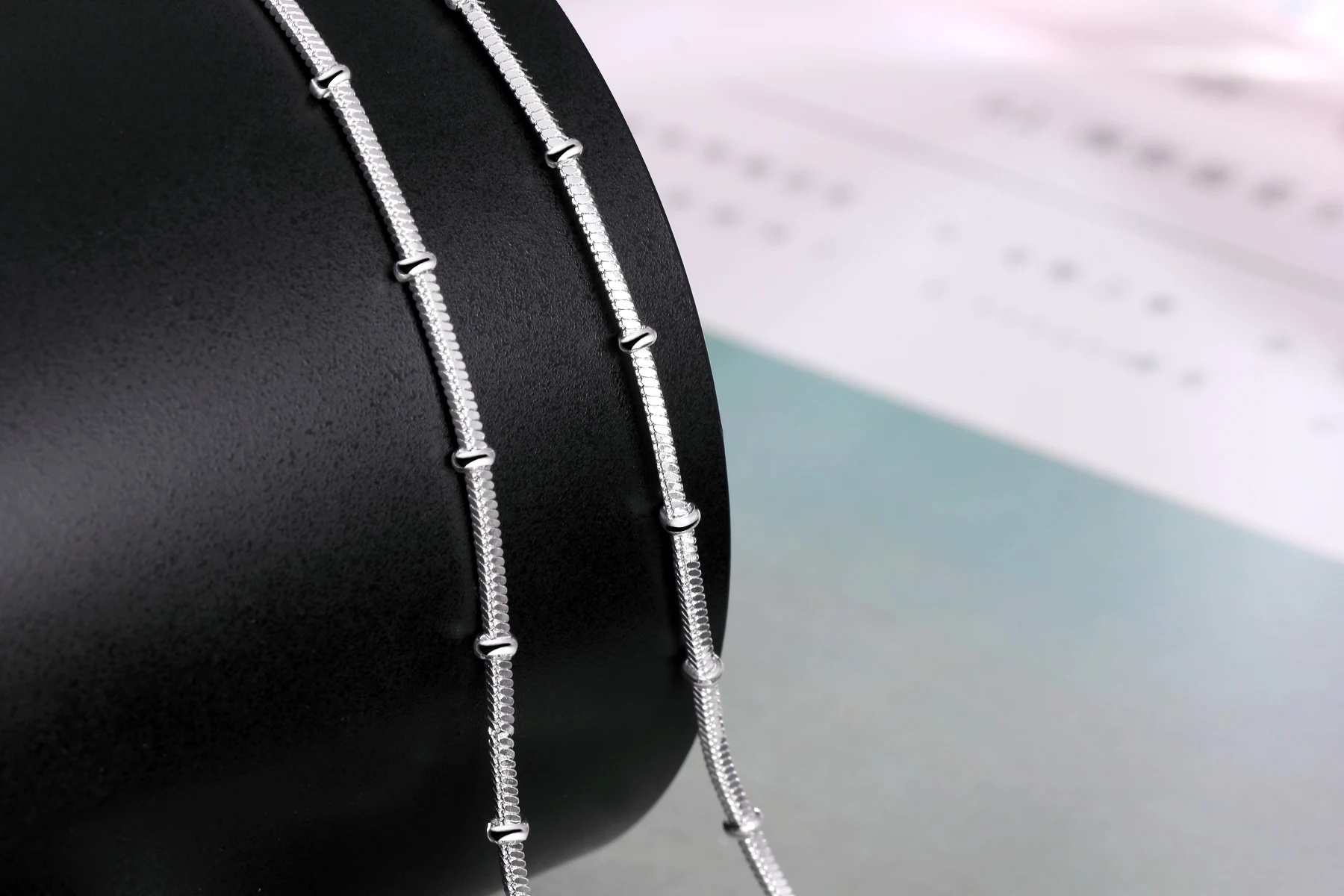 wholesale 925 Silver Plated jewelry European style popular Women lady cute Charms Snake chain necklace fashion Christmas Gift