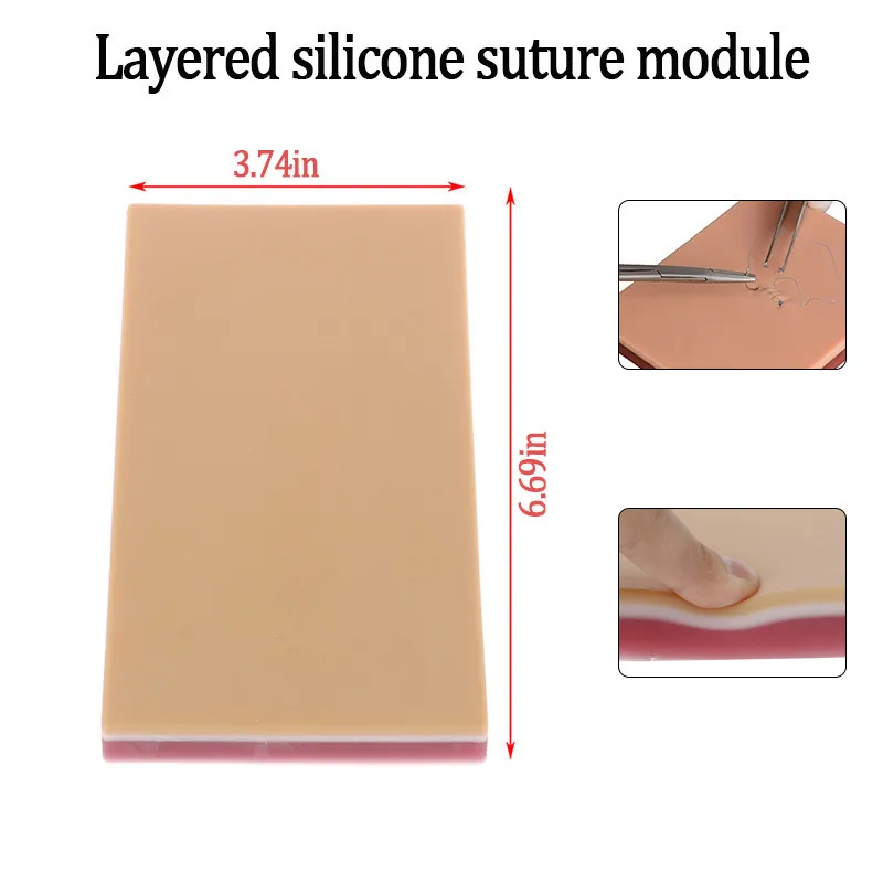 3 Specifications Silicone Simulation Skin Suture Training Model Surgical Wound for Surgeon Practice Training Use