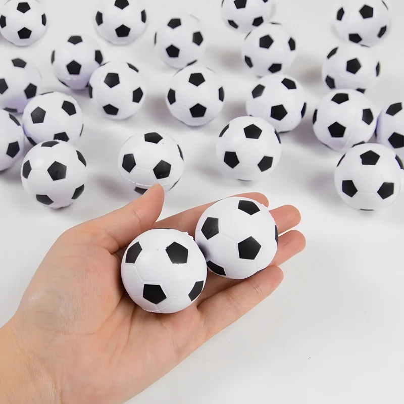 6Pcs Mini PU Squeeze Soccer Ball Toys Kids Sports Theme Birthday Party Favors PU Football Gift Stress Relieving Squeezing Toys