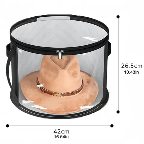 New Hat Box Convenient Round Travel Hat Box Organizer Wear-Resistant Hat Organizer Hat Storage Organizer