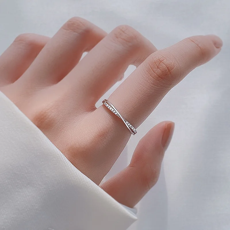 925 Sterling Silver High-end Minimalistic Vibe Open Rings For Women Fashion Prevent Allergy Sterling-silver-jewelry