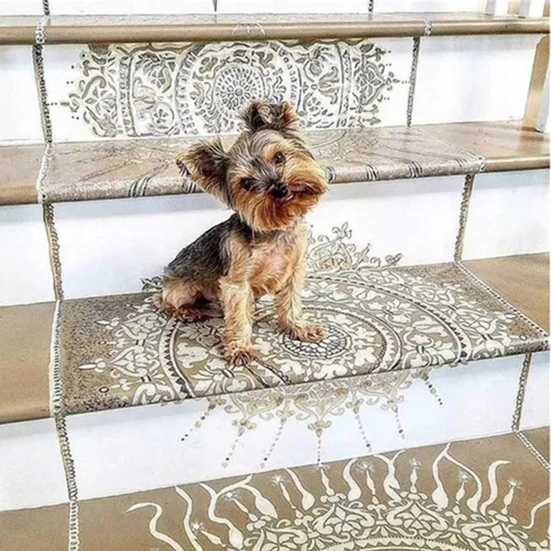 

Mandala Drawing Craft Stencil Reusable Mandala Auxiliary Painting Template for Wood Wall Floor Fabric Tile