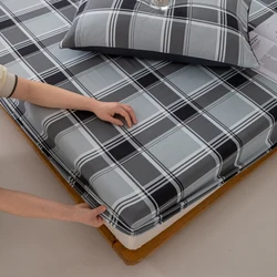 Simple Style Bed Cover Breathable Fitted Sheet Printed Bedsheet Home Bed Linen 90x200 Mattress Protector sabanas (No Pillowcase)
