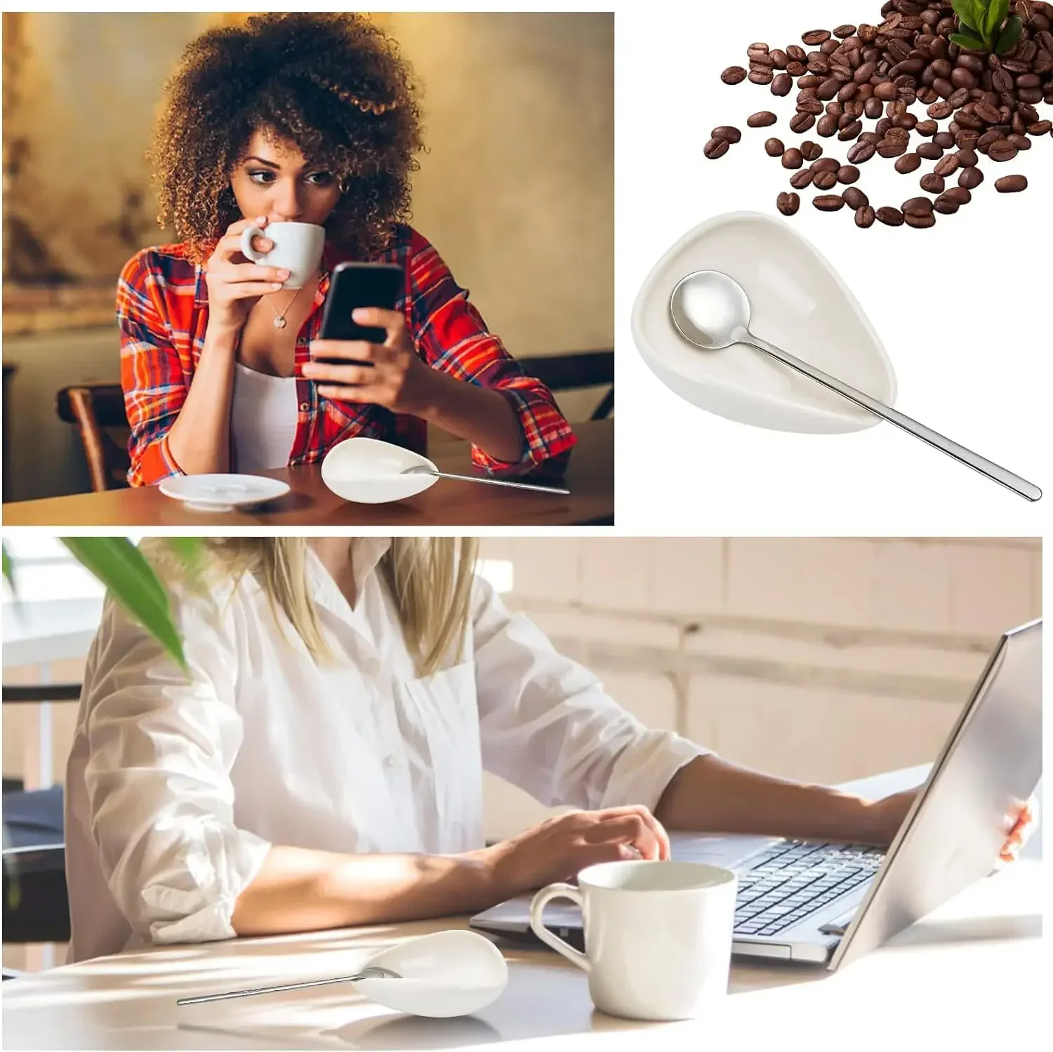 Tragbares Antistatik-Kaffeedosierbecher- und Sprühtray-Set – Pulverkontrolle für Espresso-Mühlenzubehör für Barista und Heimgebrauch – Detail 9