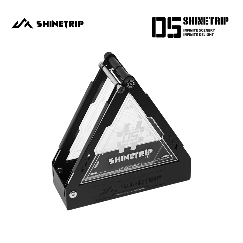 

Уличный тактический треугольный ящик для лампы ShineTrip для кемпинга, нержавеющая сталь, акрил, профессиональный чехол для хранения световой матрицы в стиле милитари