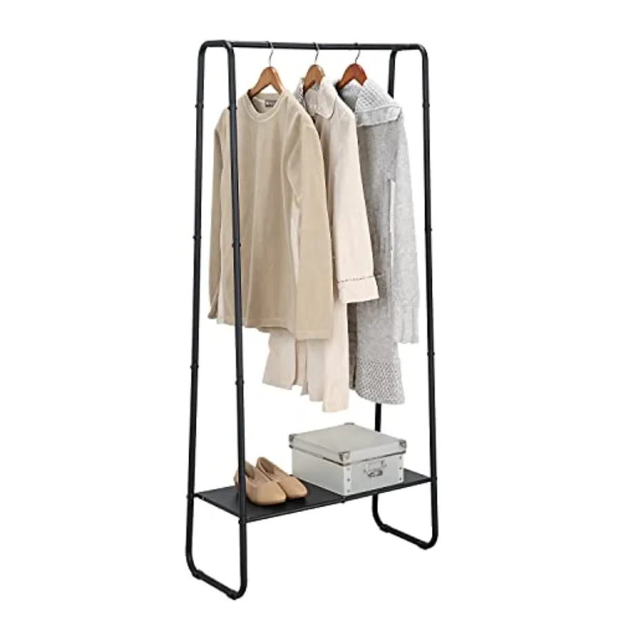 

Freestanding Clothes Garment Rack Organizer Closet BLACK