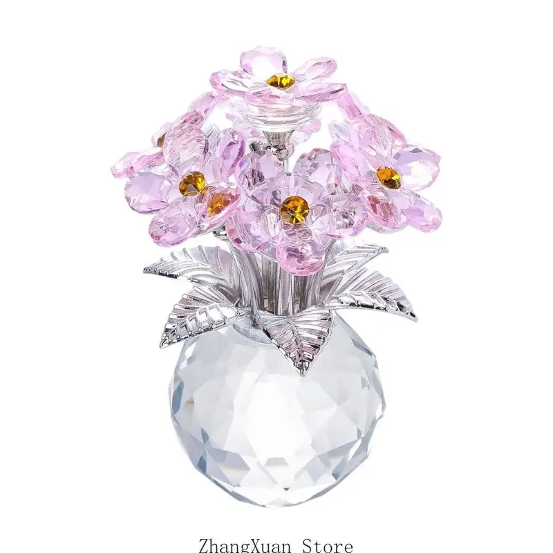 Attraktives mehrfarbiges Glas-Vergissmeinnicht-Arrangement, romantisches Geschenk, 10,5 3 x – Detail 9