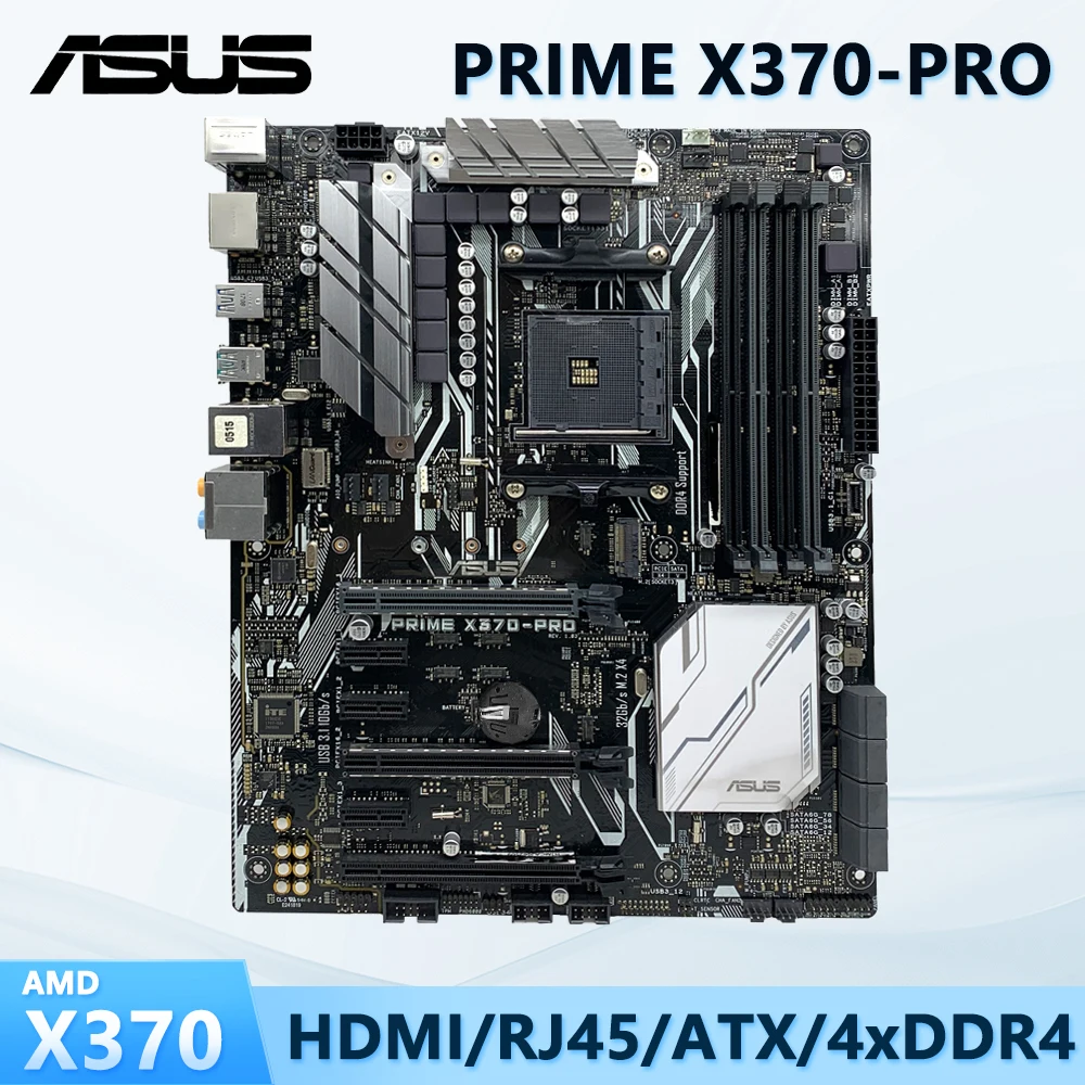 

X370 Motherboard ASUS PRIME X370-PRO for Ryzen 7 5700x 5700x3d 5800x3d AM4 Motherboard for Ryzen 5 5600 5600G 5500 3600 5600X