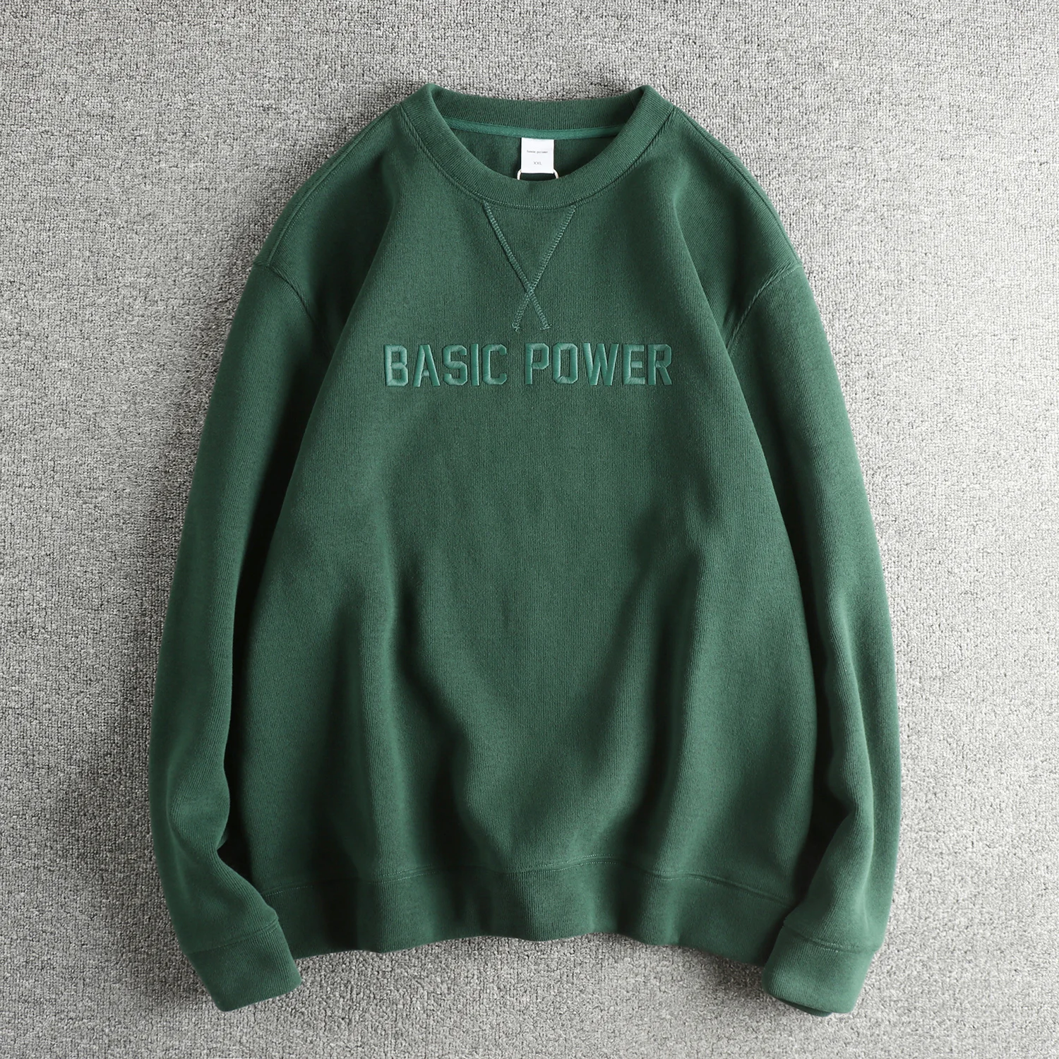 

Тяжелая толстая мужская толстовка с круглым вырезом и длинными рукавами, трехмерный модный американский пуловер с вышитыми буквами, топ