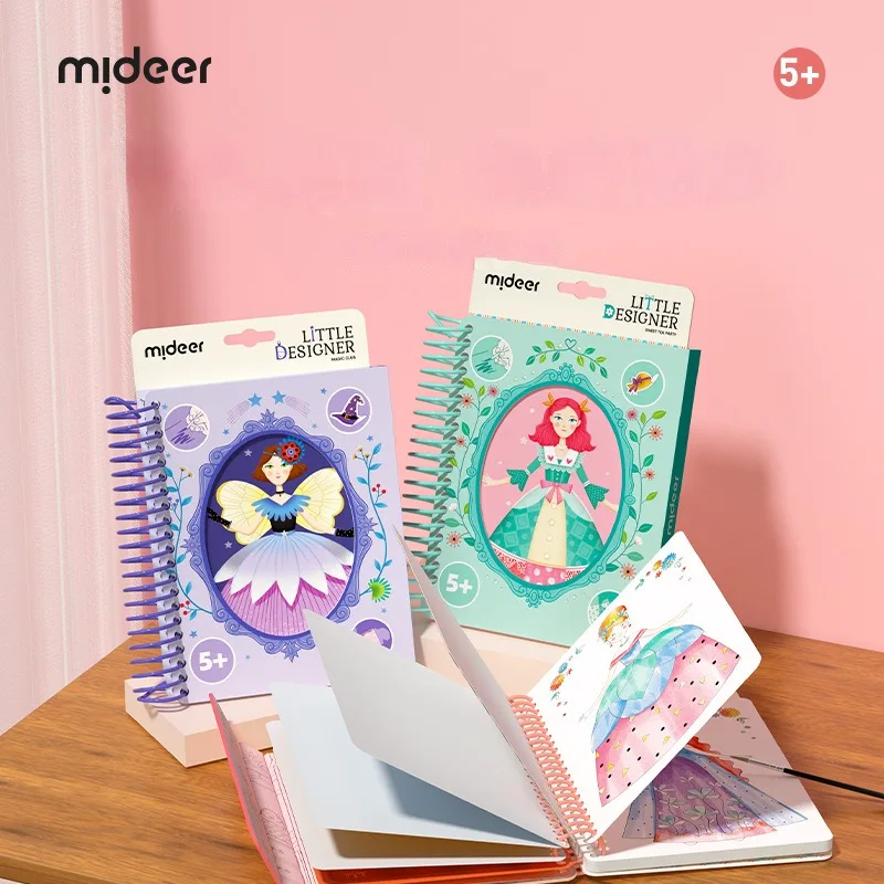 

Mideer Little Designer Makeup Sticker Book Fashion Development Manual Cute Stickers Gouache Graffiti Clipping Toy For Girl Gifts