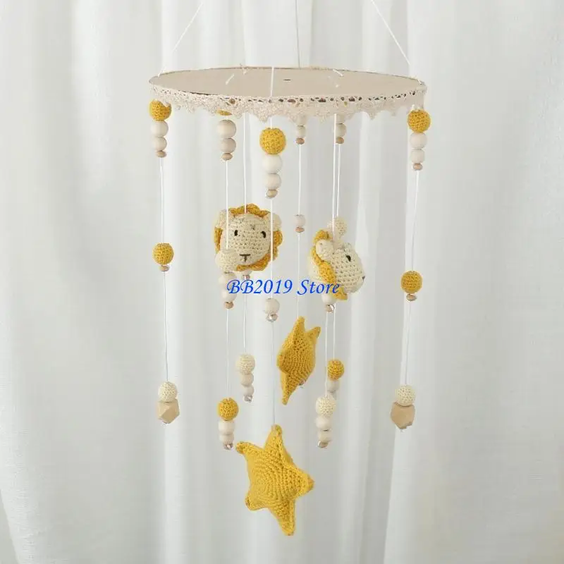 Q0KB Rotate Rattle Toy Crib Mobile Toy Cartoon Pendant Baby Crib Music Toy Pushchair Mobile Teether Toy Nursery Room Supply