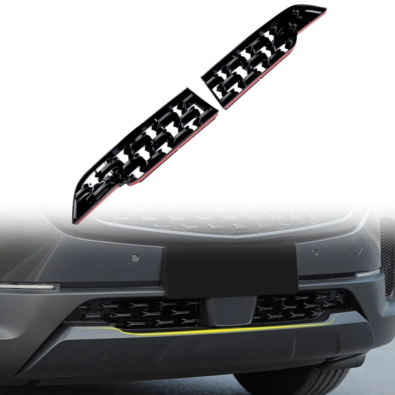 

Suitable for Mazda CX-50 2022-23 bright black ABS front grille bottom trim cover trim 2pcs