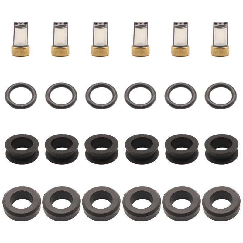 

6set Fuel Injector Service Repair Kit Filters Orings Seals Grommets for Yamaha 2002-2004 Waverunner SX230 AR230 FX FX140 CDH210N