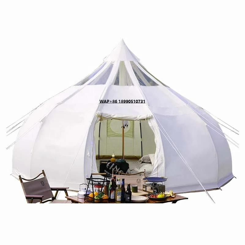 

Outdoor Waterproof Luxury Star Gazing Tent Canvas 4m 5m 6m Oxford Glamping Safari Camping Belle Family Tent