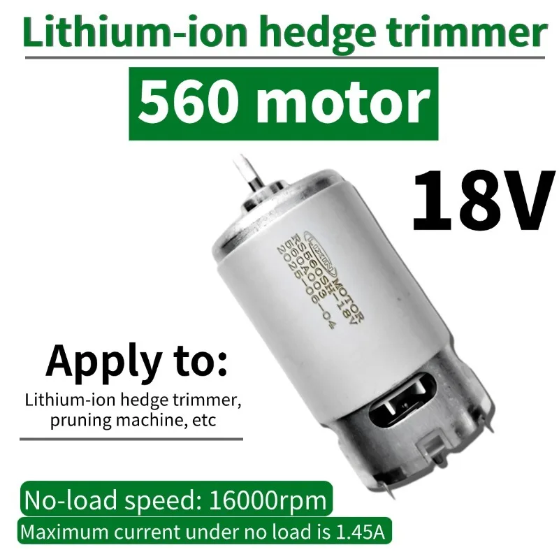 18V 560D Shaft Electric Hedge Trimmer Motor, Lithium Battery Gardening Tool, 560D Motor for Hedge Cutter