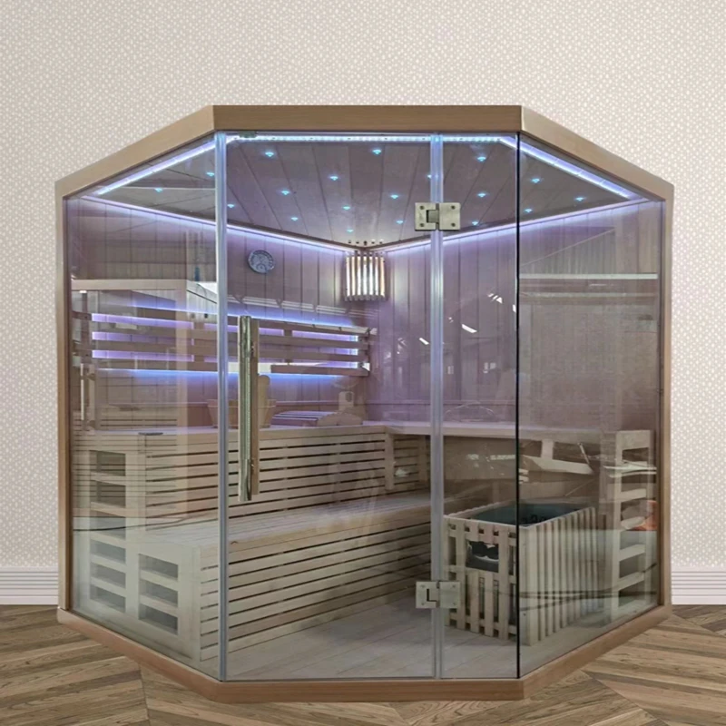 Customized mobile hotel home dry steam sweat room sauna room far-infrared light wave room therapy sauna room