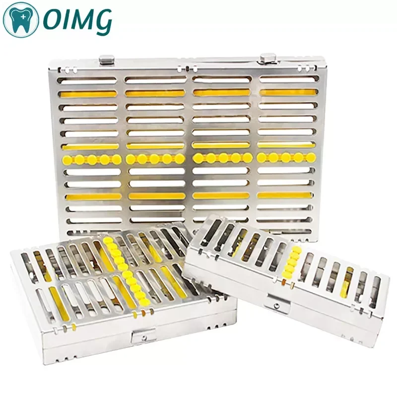 Dental Sterilization Rack Surgical Autoclavable Sterilization Box Dental Cassette File Burs Disinfection Tray