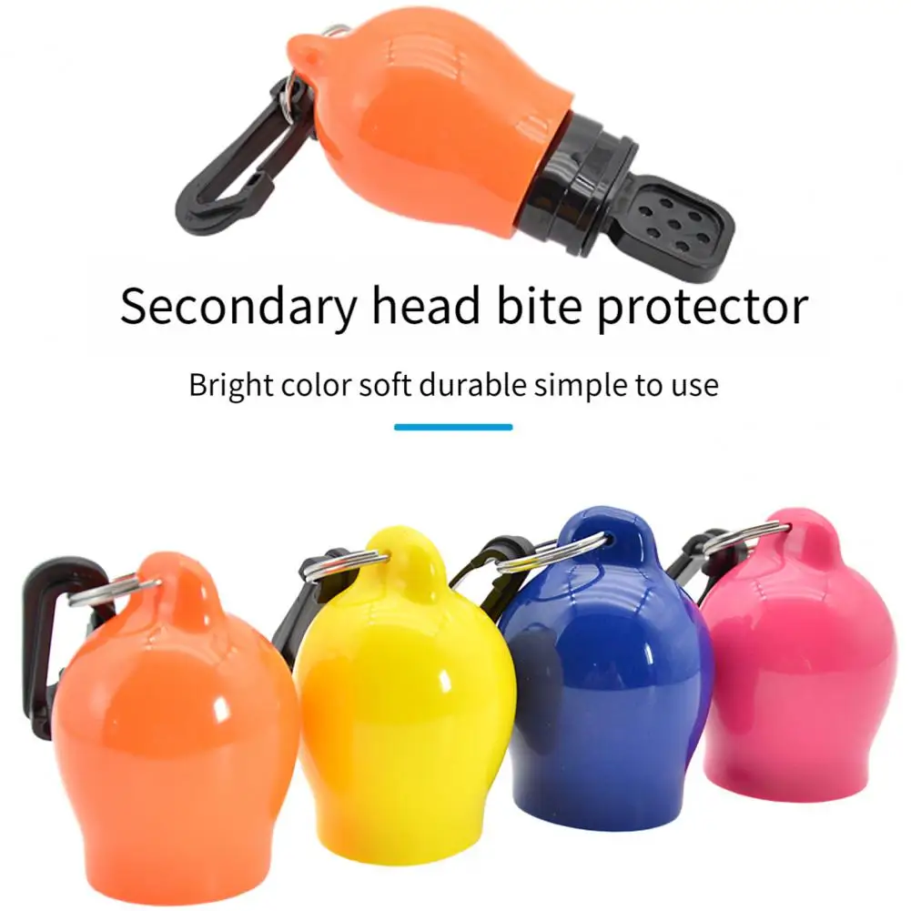 3.5cm Silicone Mouthpiece Cap Scuba Diving Accessories With Snap Clip Mini Size Easy Install Diving Anti-aging Mouthpiece Cover