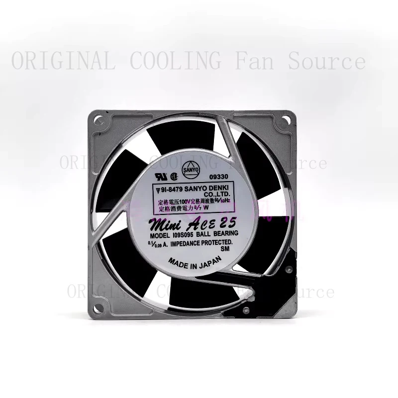 

Вентилятор охлаждения с алюминиевой рамой Sanyo 109S095 100V 8-7W 0.1-0.09A 9025 (91-8479), 1 шт.