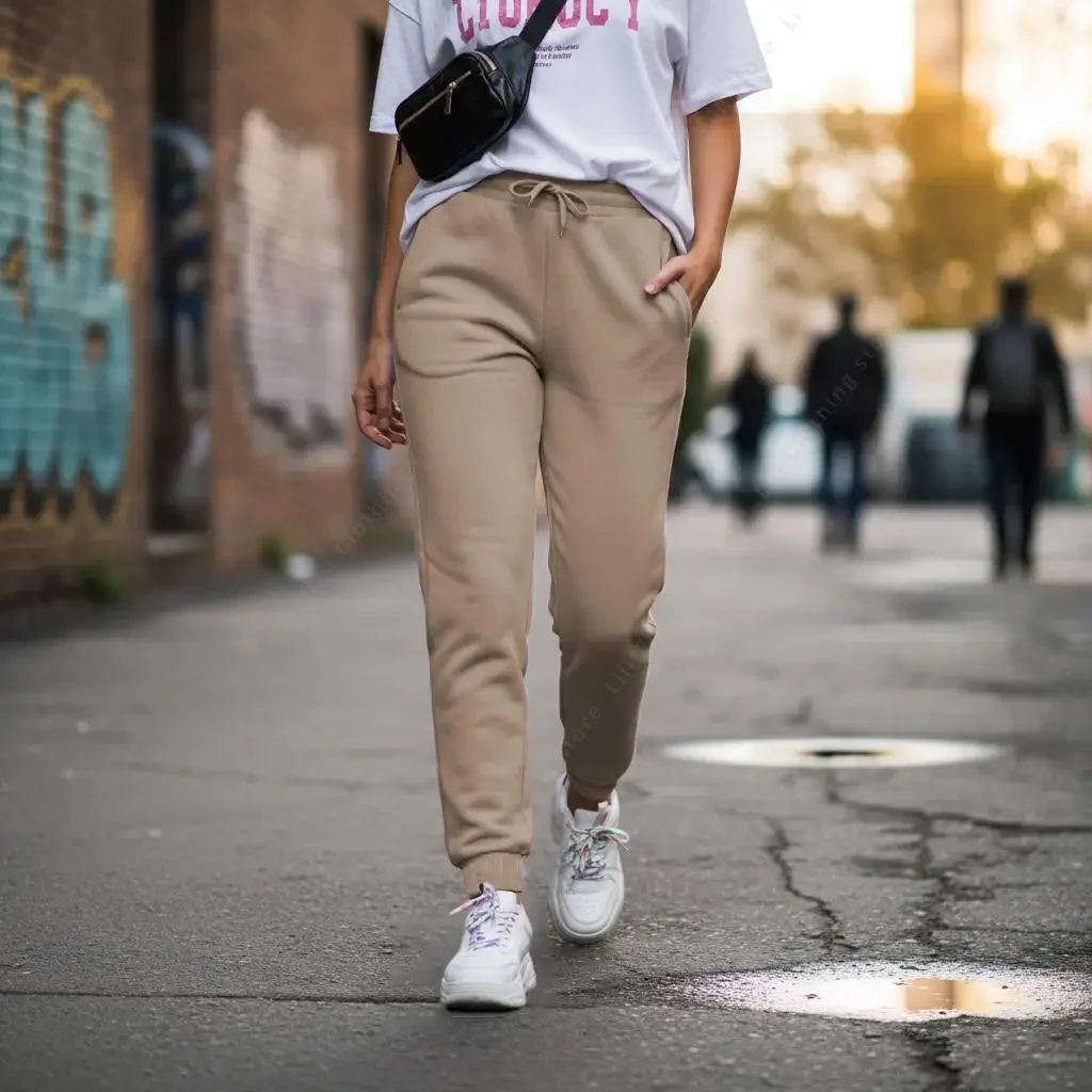 Blank Pants Women Joggers Jogging Pants Fleece Trousers Casual Fashion Spring Autumn Sweatpants Woman Clothing Essential Basics